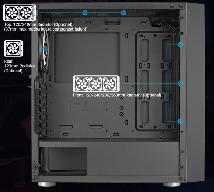 AeroCool Skribble ARGB, Glasfenster