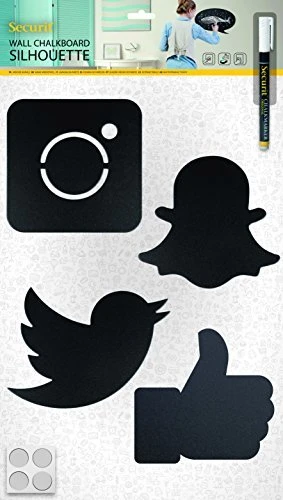 Securit Silhouette Board SM4, Kreidetafel, schwarz, 155x180cm