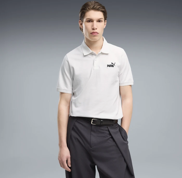 Puma ESS No. 1 Logo Pique Poloshirt kurzarm puma white (Herren)