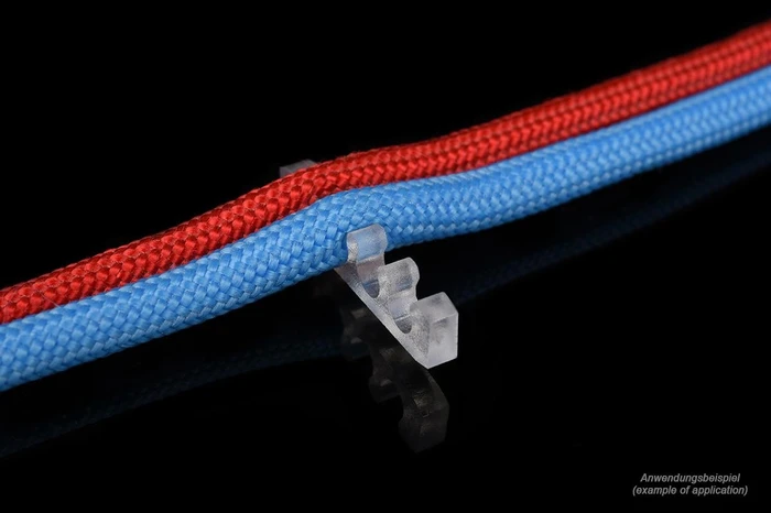 Alphacool Eiskamm X4 Flat Kabelkamm 3mm, klar, 4er-Pack