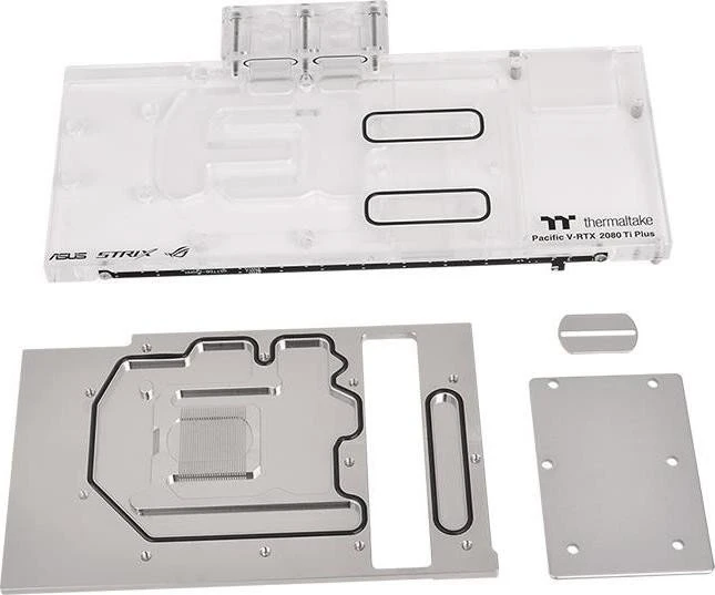 Thermaltake Pacific V-RTX 2080Ti Plus ASUS ROG GPU Block mit Backplate, transparent