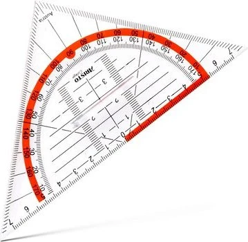 Aristo GEOCollege Geodreieck 16cm, mit Griff, transparent