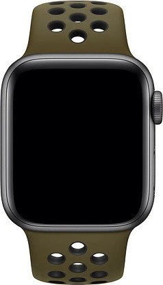 Apple Nike Sportarmband S/M und M/L für Apple Watch 40mm olivgrün/schwarz