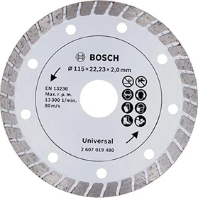 Bosch DIY Turbo Diamanttrennscheibe, 115x2x22.23mm, 1 Stück