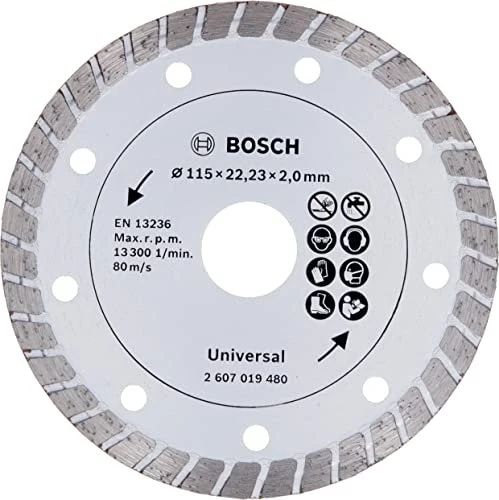 Bosch DIY Turbo Diamanttrennscheibe, 115x2x22.23mm, 1 Stück
