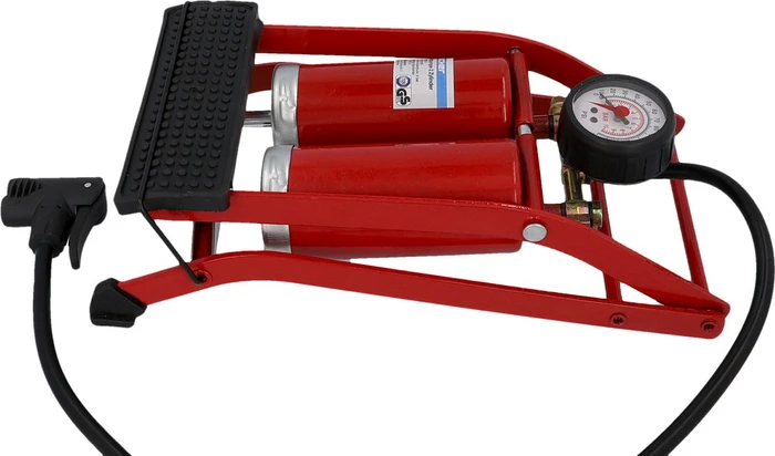 Fischer Doppelzylinder mit Manometer Fußpumpe