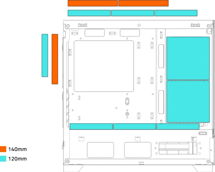 GIGABYTE C201 Panoramic Ice, Glasfenster