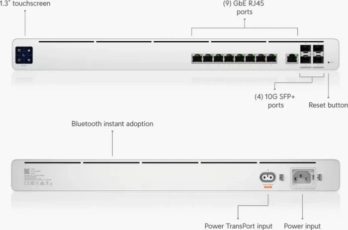 Ubiquiti UISP Router Pro Desktop Gigabit Router, 9x RJ-45, 4x SFP+