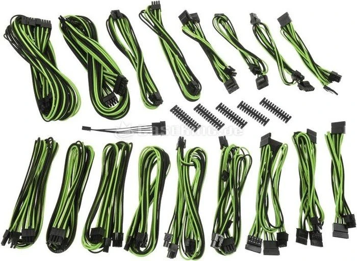 BitFenix Alchemy 2.0 CSR-Series Kabel Kit für Netzteile, schwarz/NVIDIA grün