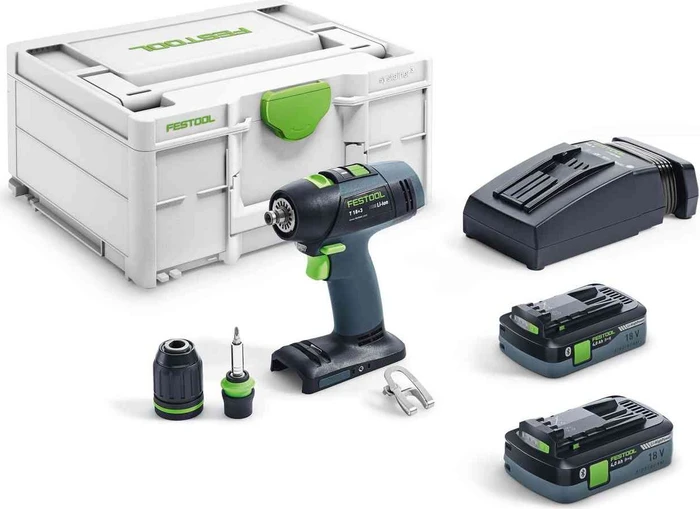 Festool T 18+3 HPC 4.0 I-Plus Akku-Bohrschrauber inkl. Systainer + 2 Akkus 4.0Ah