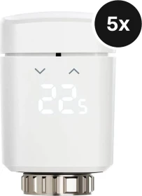 Eve Thermo 2024 (4. Generation/Matter) Heizkörperthermostat, Heizungssteuerung, 5er-Pack (10EBP1751-5X)