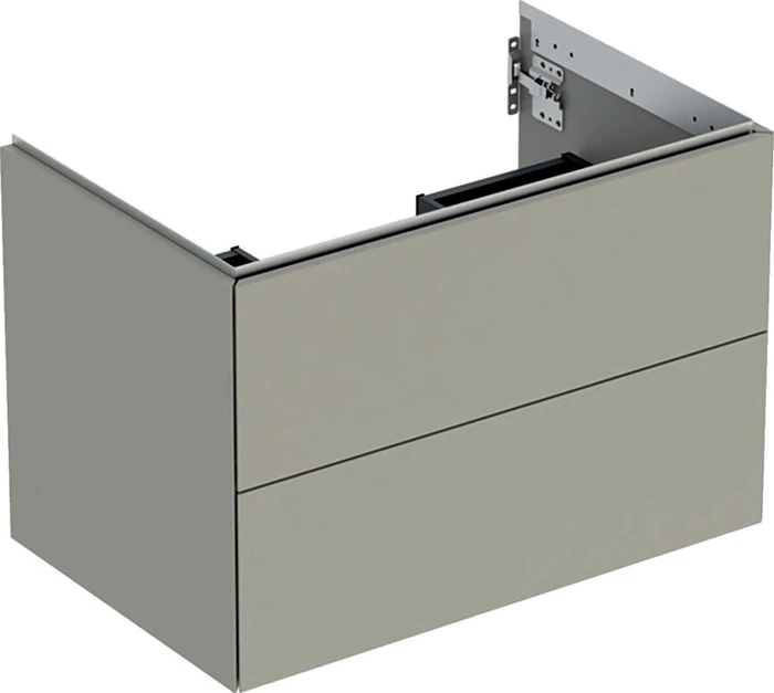 Geberit ONE Unterschrank für Waschtisch, mit zwei Schubladen, 75cm, greige/lackiert matt