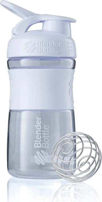 BlenderBottle SportMixer Flip Trinkflasche 590ml clear/white