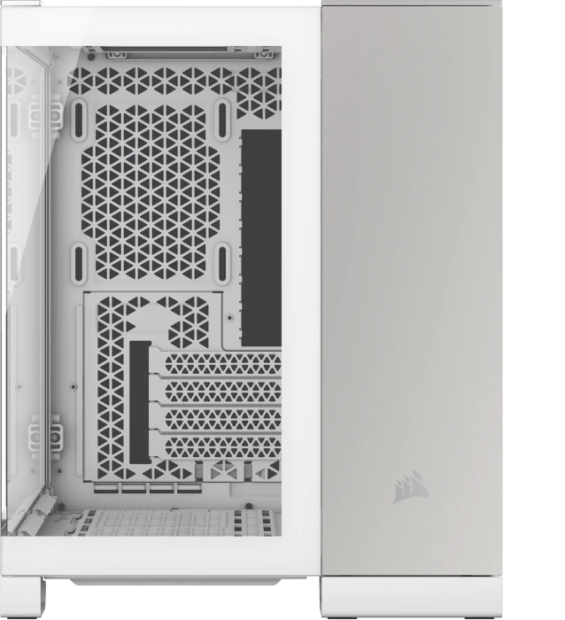 Corsair 2500X White/Satin Gray Aluminium, weiß/silber, Glasfenster
