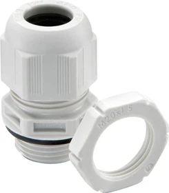 Wiska ESKV-SET 25 LG Kabelverschraubung mit Gegenmutter, Kunststoff, M25, RAL 7035
