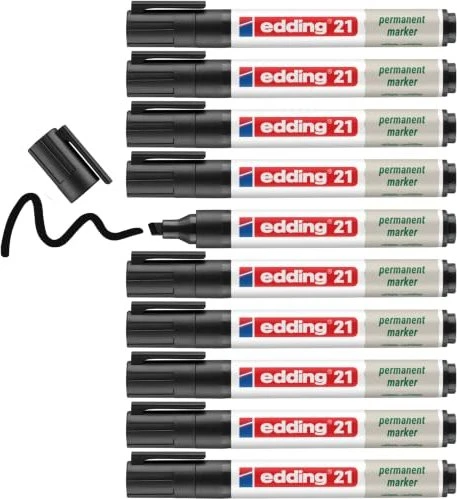 edding EcoLine 21 Permanentmarker schwarz, 10er-Pack