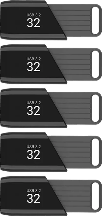 PNY Attaché X 32GB, USB-A, USB 3.2 Gen 1×1, 5er-Pack
