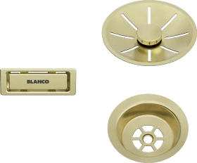Blanco Ab- und Überlaufset für Einzelbecken satin gold