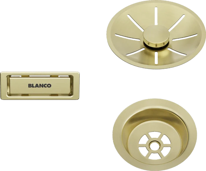 Blanco Ab- und Überlaufset für Einzelbecken satin gold