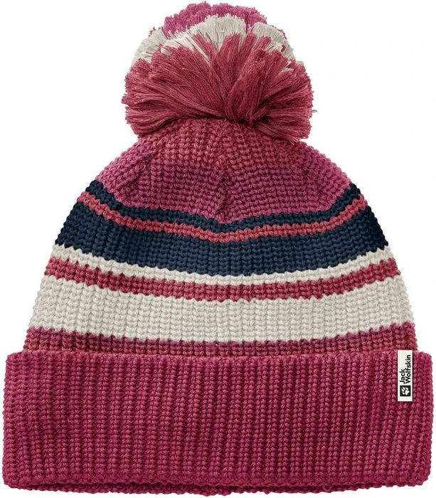 Jack Wolfskin Pompom Beanie dark fuchsia (Junior)