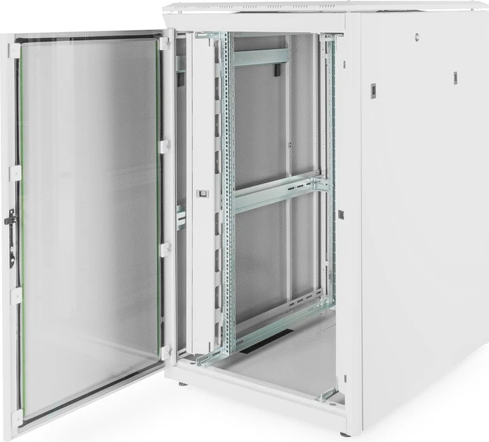 Digitus Professional Unique Serie Serverschrank 26HE, Sicherheitsglastür, IP2X, grau, 1000mm tief