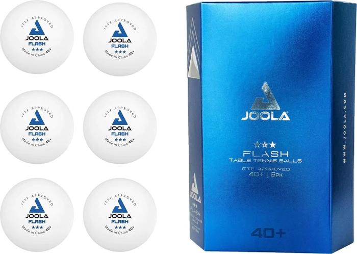 Joola Flash 3-Stern 40+ Tischtennisbälle, 6 Stück