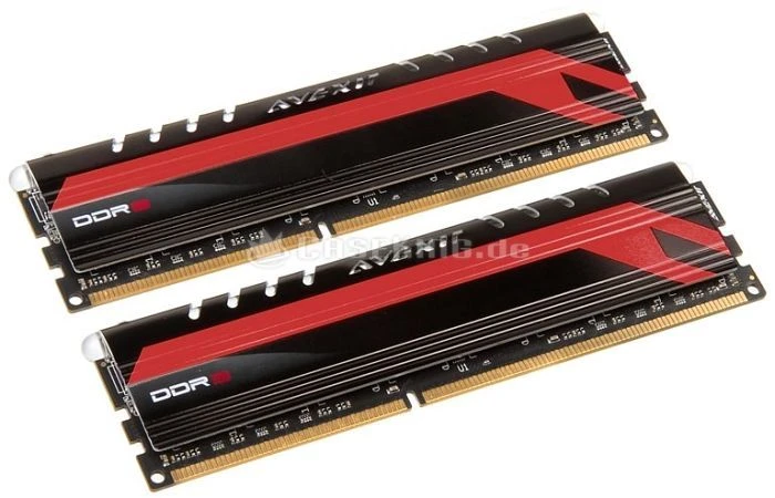 Avexir Core Series MPower Edition LED rot UDIMM 8GB Kit, DDR3-1600, CL9-9-9-24