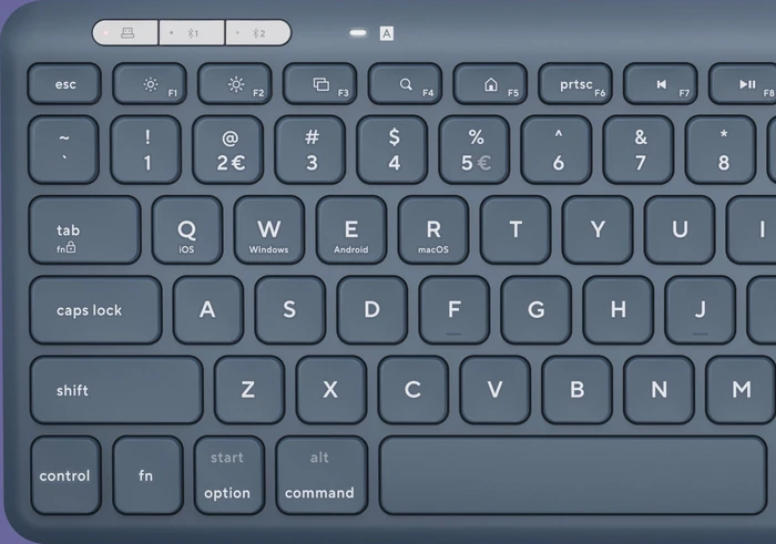 Trust Lyra Multi-Device Wireless Keyboard & Mouse Set, blau, USB/Bluetooth, DE