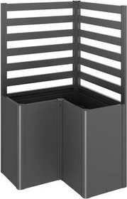 Biohort Rankgitter L-Form 201x201x91cm für Hochbeet dunkelgrau-metallic, 2 Stück