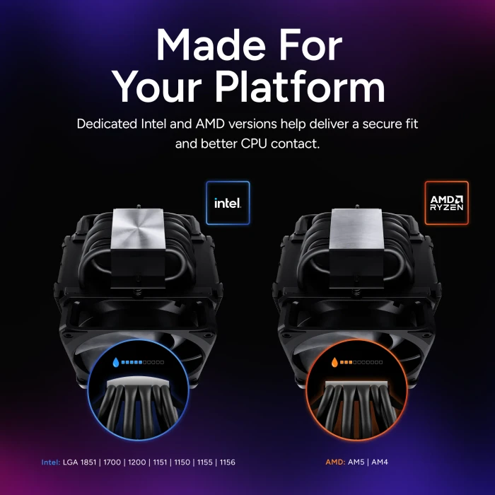 Cooler Master V8 Ace 3DHP, schwarz