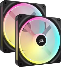 Corsair iCUE LINK QX140 RGB Starter Kit, schwarz, LED-Steuerung, 140mm, 2er-Pack