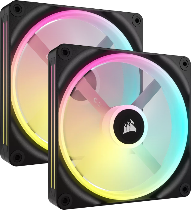Corsair iCUE LINK QX140 RGB Starter Kit, schwarz, LED-Steuerung, 140mm, 2er-Pack