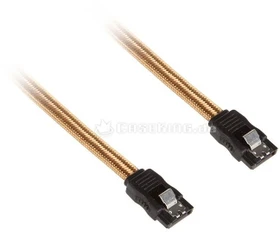 BitFenix Alchemy SATA 6Gb/s Kabel gold/schwarz 0.3m (BFA-MSC-SATA330AK-RP)