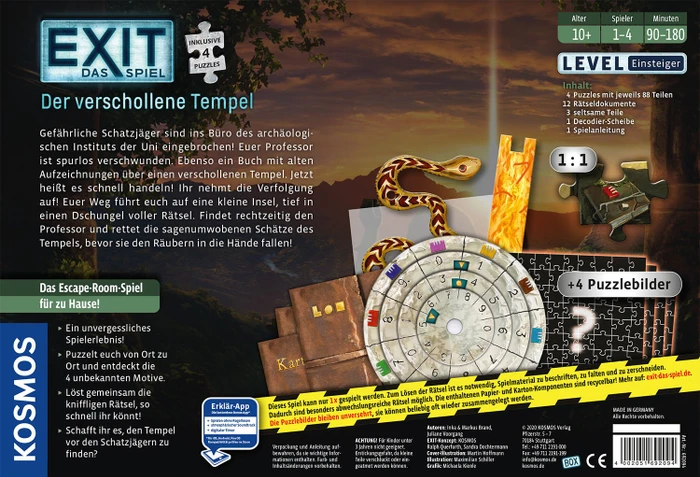 EXIT - Das Spiel + Puzzle - Der verschollene Tempel