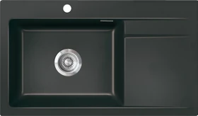 systemceram Stema 86 SL Einbau Becken links nigra