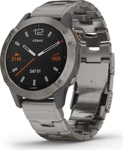 Garmin Fenix 6 Sapphire titanium/vented titanium