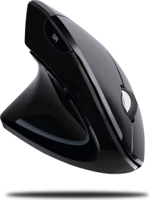 Adesso iMouse E90 Wireless Vertical Ergonomic Mouse schwarz, Linkshänder, USB