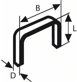 Bosch Professional Typ 58 Tacker-Klammern, 6x13mm, 1000 Stück