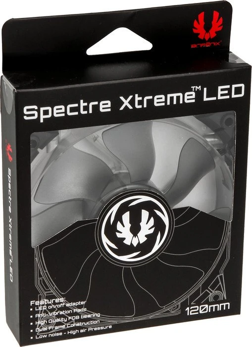 BitFenix Spectre Xtreme LED schwarz/weiß, 120mm