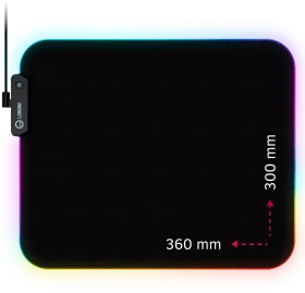 Lorgar Steller 913 Medium RGB Gaming Mousepad, 360x300mm, schwarz