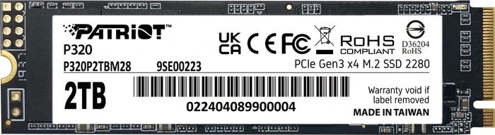 Patriot P320 SSD, M.2