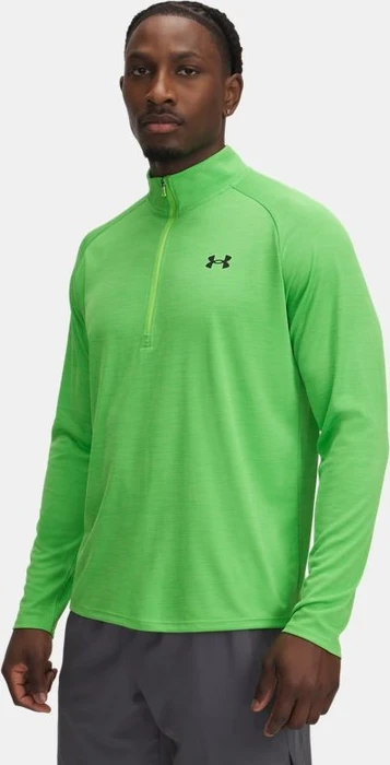 Under Armour Tech Textured Funktionsshirt langarm cyber green/black (Herren)