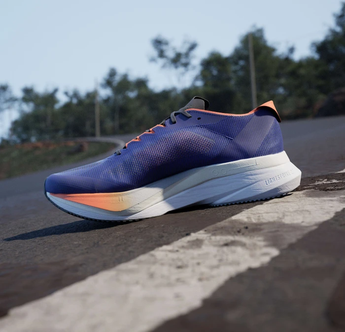 adidas Adizero Boston 12 lucid blue/cloud white/impact orange (Herren)