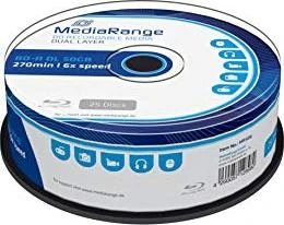 MediaRange BD-R 50GB, 6x, 25er Spindel