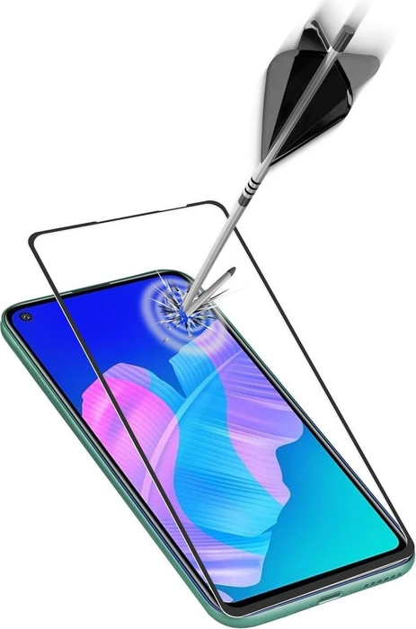 Cellularline Impact Glass Capsule für Huawei P40 Lite E schwarz