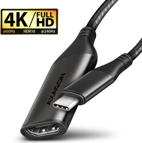 Axagon HDMI Adapterkabel, USB-C [Stecker] auf HDMI 2.1 [Buchse], 4K60Hz, Adapterkabel, 25cm (RVC-HI2M)