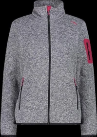 CMP Knit Tech Melange Fleece Jacke titanio/bianco/fucsia (Damen)