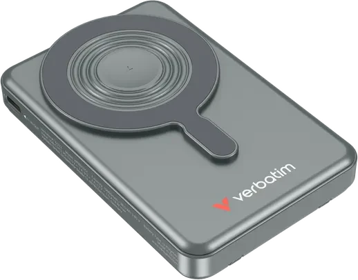 Verbatim Charge 'n' Go Power Bank mit USB-C-Kabel 10000mAh grau