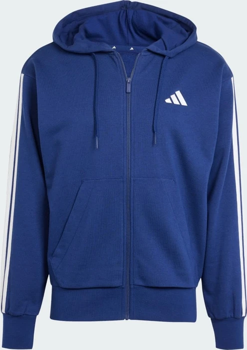 adidas Essentials 3-Streifen French Terry Hoodie dark blue/white (Herren)