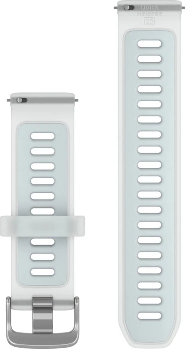 Garmin Schnellwechsel Ersatzarmband 20mm Silikon translucent whitestone/cloud blue with silver hardware